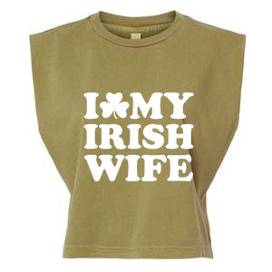 I Love My Irish Wife Shirt Novelty St Patricks Day Garment-Dyed Women's Muscle Tee