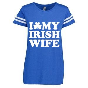 I Love My Irish Wife Shirt Novelty St Patricks Day Enza Ladies Jersey Football T-Shirt