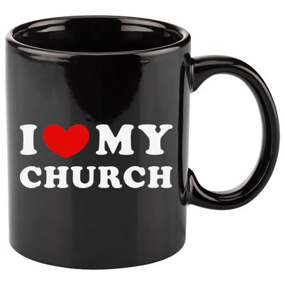 I Love My Church I Heart My Church 11oz C Handle Ceramic Mug