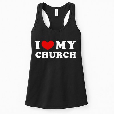 I Love My Church I Heart My Church Womens Tank Top