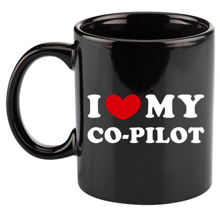 I Love My Copilot I Heart My Copilot Great Gift 11oz C Handle Ceramic Mug