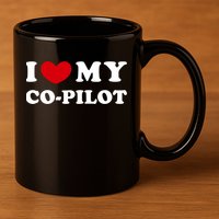 I Love My Copilot I Heart My Copilot Great Gift 11oz C Handle Ceramic Mug