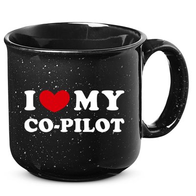 I Love My Copilot I Heart My Copilot Great Gift 15oz Campfire Ceramic Mug