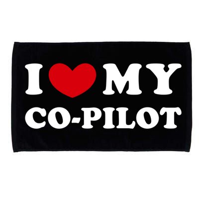 I Love My Copilot I Heart My Copilot Great Gift Microfiber Hand Towel