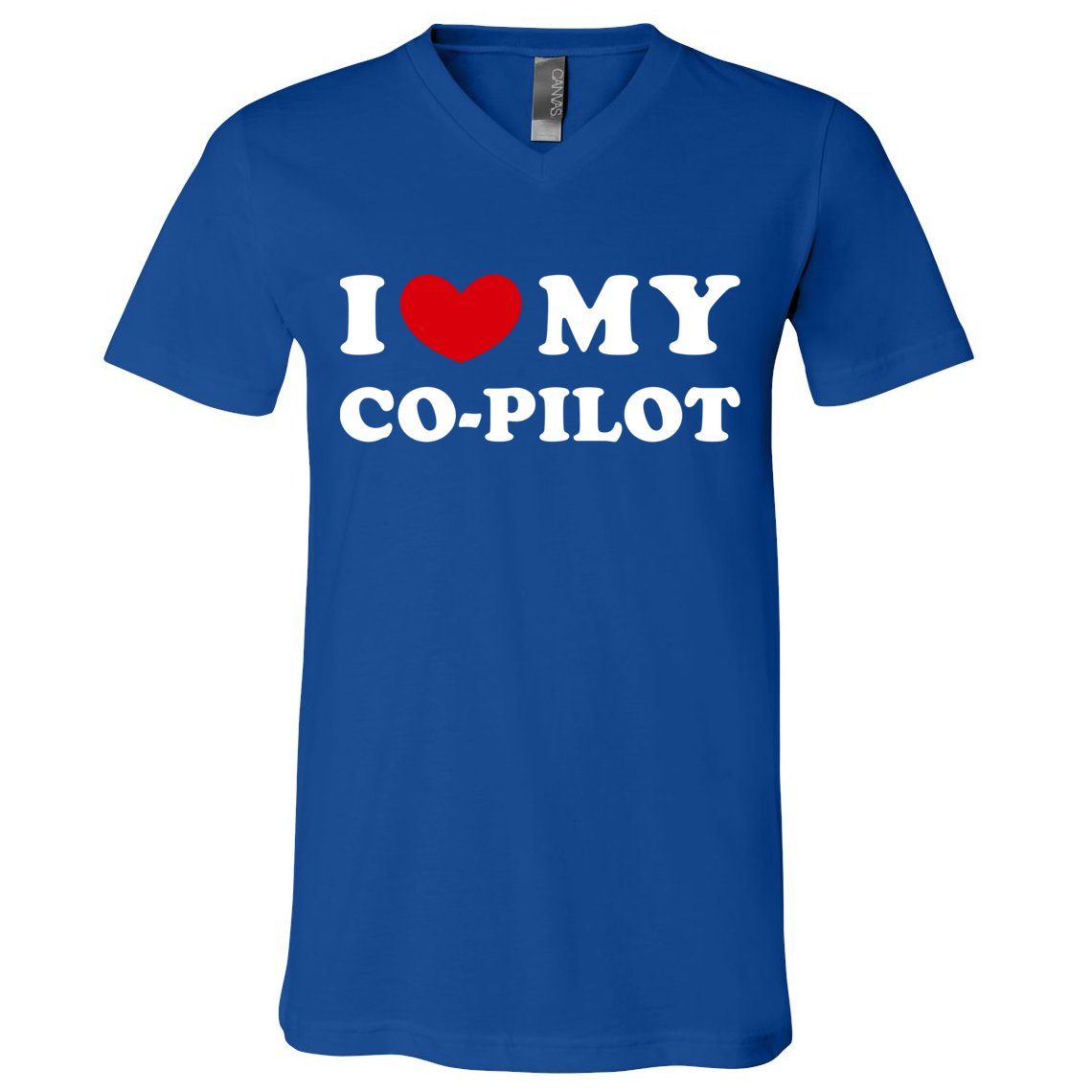 I Love My Copilot I Heart My Copilot Great Gift V-Neck T-Shirt