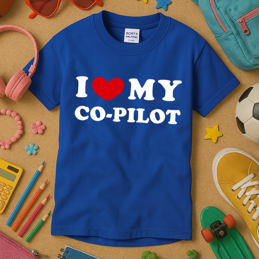 I Love My Copilot I Heart My Copilot Great Gift Kids T-Shirt
