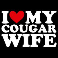 I Love My Cougar Wife I Heart My Cougar Wife Funny Couple 16 in Basic Backpack