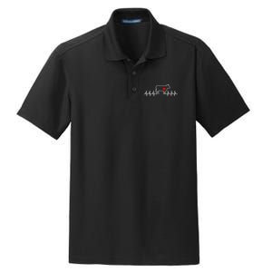 I Love My Cow Valve Ekg Heartbeat Heart Patient Dry Zone Grid Polo