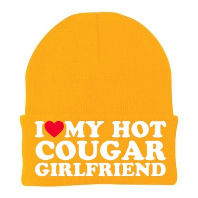 I Love My Hot Cougar Girlfriend GF I Heart My Hot Cougar Girlfriend Knit Cap Winter Beanie