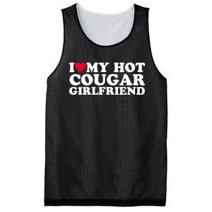 I Love My Hot Cougar Girlfriend GF I Heart My Hot Cougar Girlfriend Mesh Reversible Basketball Jersey Tank