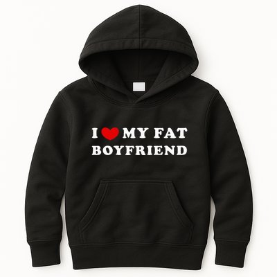 I Love My Fat Boyfriend Kids Hoodie