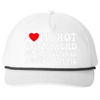 I Love My Girlfriend I Love My Girlfriend Please Stay Away Snapback Five-Panel Rope Hat