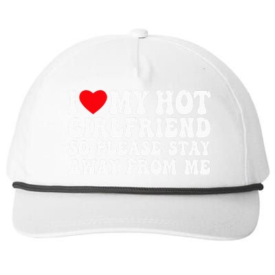 I Love My Girlfriend I Love My Girlfriend Please Stay Away Snapback Five-Panel Rope Hat