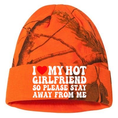 I Love My Girlfriend I Love My Girlfriend Please Stay Away Kati Licensed 12" Camo Beanie