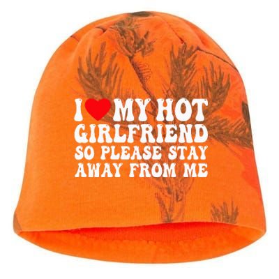 I Love My Girlfriend I Love My Girlfriend Please Stay Away Kati - Camo Knit Beanie