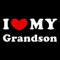 I Love My Grandson Flatbill Hat
