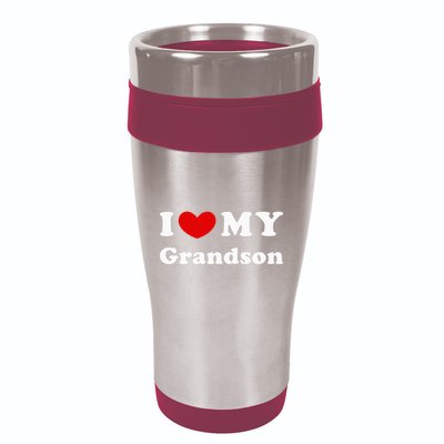 I Love My Grandson 16oz Travel Tumbler