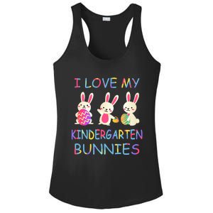 I Love My Kindergarten Bunnies Teacher Easter Bunny Teachers Great Gift Ladies PosiCharge Competitor Racerback Tank