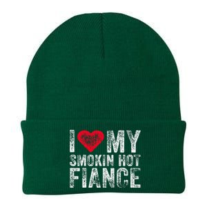 I Love My Smoking Hot Fiance Funny Fiancee Anniversary Knit Cap Winter Beanie