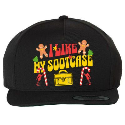 I Like My Suitcase Funny Sootcase Viral Meme Wool Snapback Cap