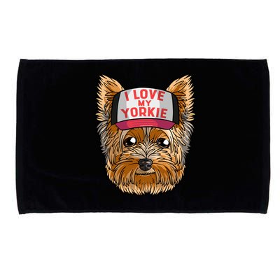 I Love My Yorkie Cute Dog Mom Cool Gift Microfiber Hand Towel