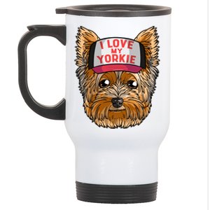 I Love My Yorkie Cute Dog Mom Cool Gift Stainless Steel Travel Mug