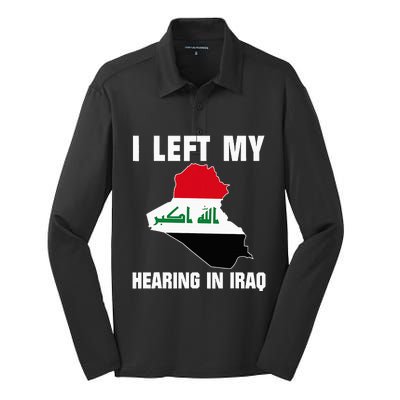 I Left My Hearing In Iraq Silk Touch Performance Long Sleeve Polo