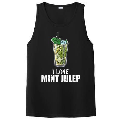 I Love Mint Julep Cocktail Alcohol Lover Gift PosiCharge Competitor Tank