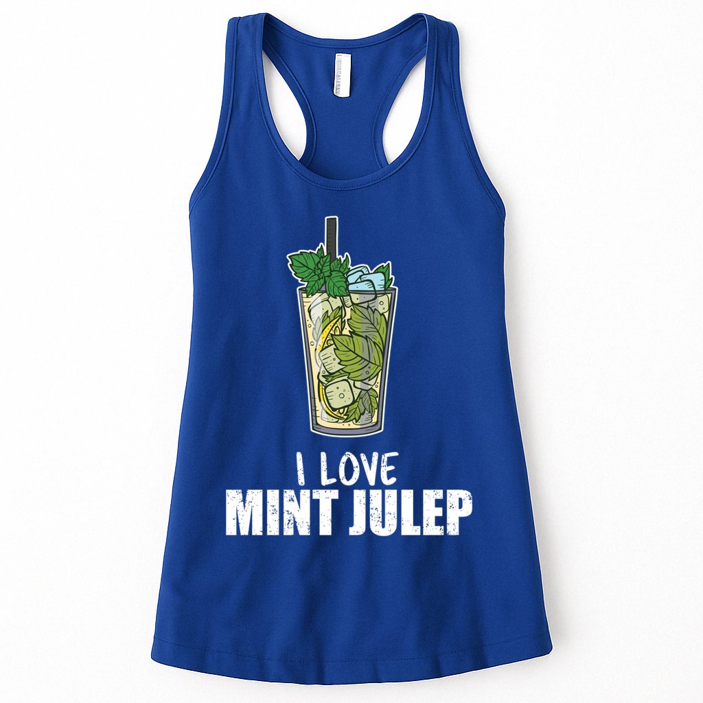 I Love Mint Julep Cocktail Alcohol Lover Gift Womens Tank Top