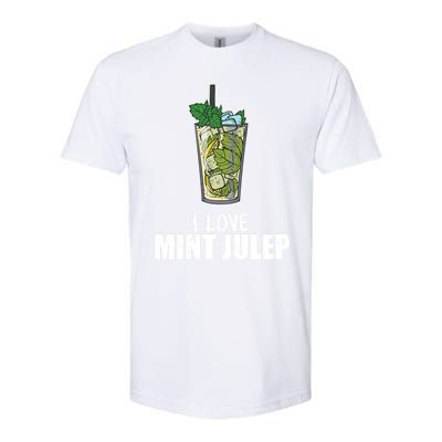 I Love Mint Julep Cocktail Alcohol Lover Gift Softstyle CVC T-Shirt