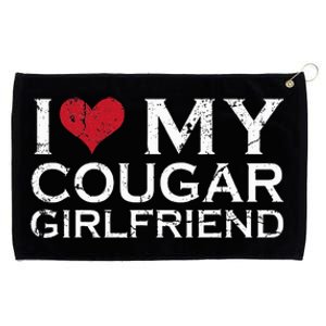 I Love My Cougar Girlfriend I Heart My Cougar Girlfriend GF  Grommeted Golf Towel