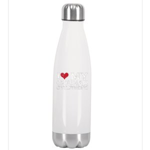 I Love My Cougar Girlfriend I Heart My Cougar Girlfriend GF  Stainless Steel Insulated Water Bottle