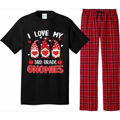 I Love My 3rd Grade Gnomies Cute Valentines Day Teacher Gift Pajama Set