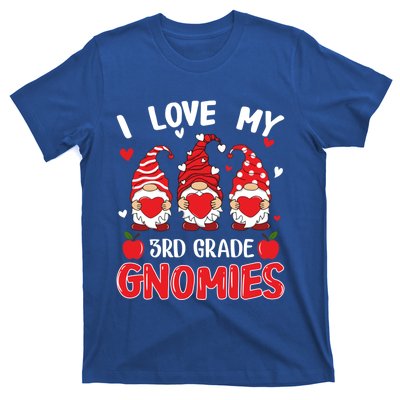 I Love My 3rd Grade Gnomies Cute Valentines Day Teacher Gift T-Shirt