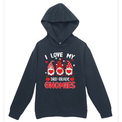 I Love My 3rd Grade Gnomies Cute Valentines Day Teacher Gift Urban Pullover Hoodie