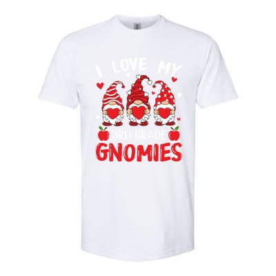 I Love My 3rd Grade Gnomies Cute Valentines Day Teacher Gift Softstyle CVC T-Shirt