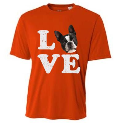 I Love My Boston Terrier Gift Dog Lovers Gift Cooling Performance Crew T-Shirt