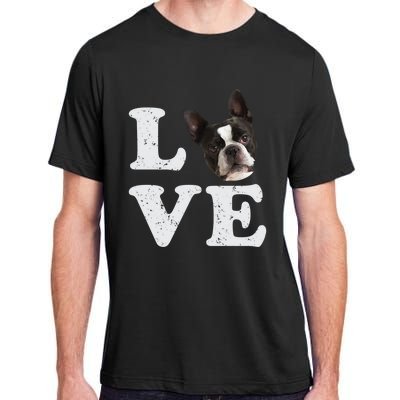 I Love My Boston Terrier Gift Dog Lovers Gift Adult ChromaSoft Performance T-Shirt