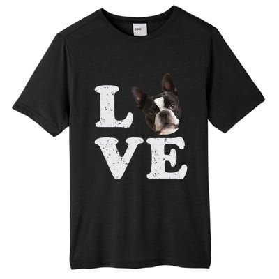 I Love My Boston Terrier Gift Dog Lovers Gift Tall Fusion ChromaSoft Performance T-Shirt