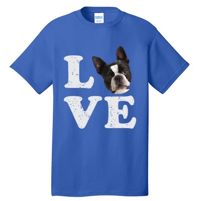 I Love My Boston Terrier Gift Dog Lovers Gift Tall T-Shirt