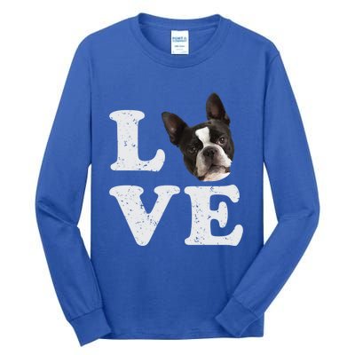 I Love My Boston Terrier Gift Dog Lovers Gift Tall Long Sleeve T-Shirt