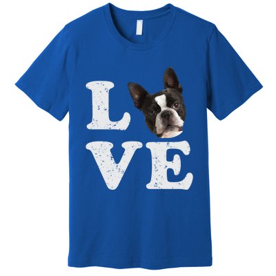 I Love My Boston Terrier Gift Dog Lovers Gift Premium T-Shirt