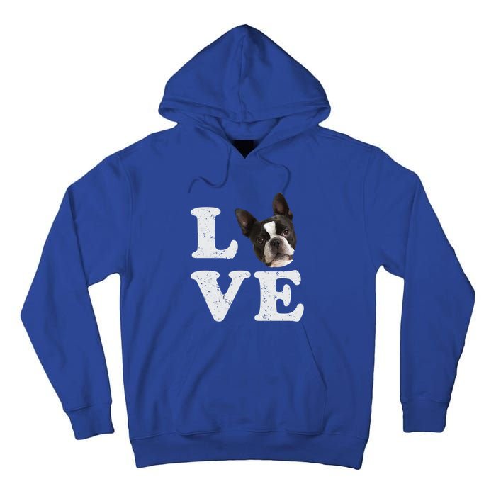 I Love My Boston Terrier Gift Dog Lovers Gift Tall Hoodie