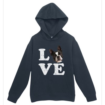 I Love My Boston Terrier Gift Dog Lovers Gift Urban Pullover Hoodie