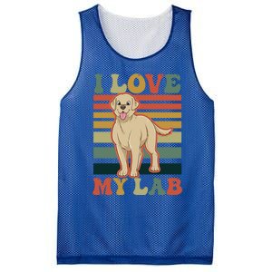 I Love My Lab Lab Mom Gift Mesh Reversible Basketball Jersey Tank