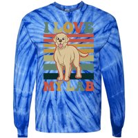 I Love My Lab Lab Mom Gift Tie-Dye Long Sleeve Shirt