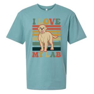 I Love My Lab Lab Mom Gift Sueded Cloud Jersey T-Shirt