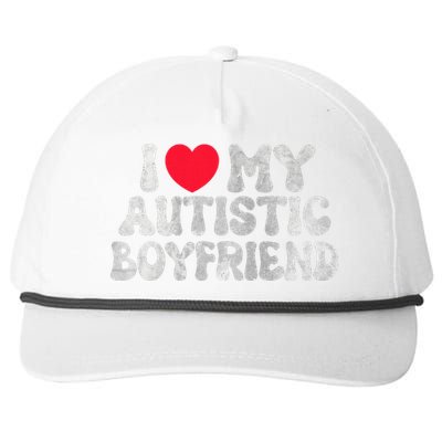 I Love My Autistic Boyfriend Snapback Five-Panel Rope Hat