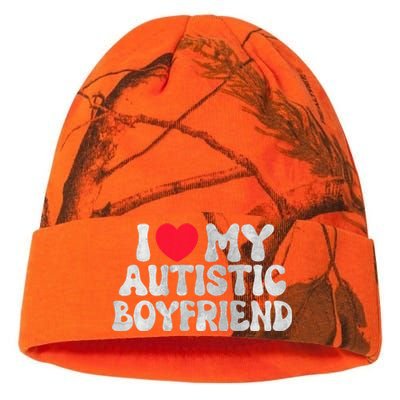 I Love My Autistic Boyfriend Kati Licensed 12" Camo Beanie