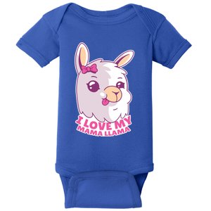 I Love My Mama Llama Gift Cute Family Graphic Funny Gift Baby Bodysuit